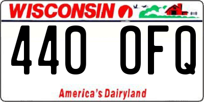 WI license plate 440OFQ