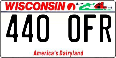 WI license plate 440OFR