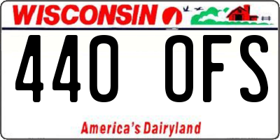 WI license plate 440OFS