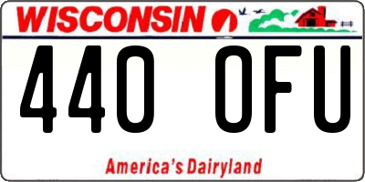 WI license plate 440OFU
