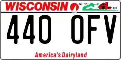 WI license plate 440OFV