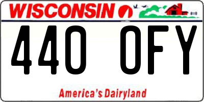 WI license plate 440OFY