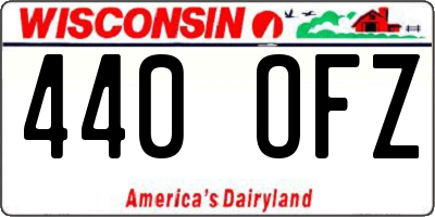 WI license plate 440OFZ