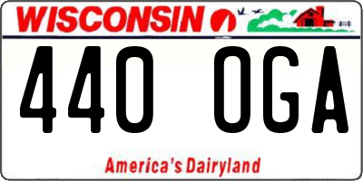 WI license plate 440OGA