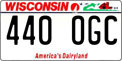 WI license plate 440OGC