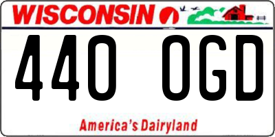 WI license plate 440OGD
