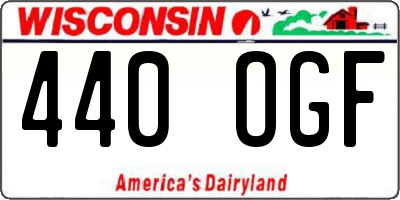 WI license plate 440OGF