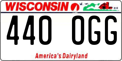 WI license plate 440OGG