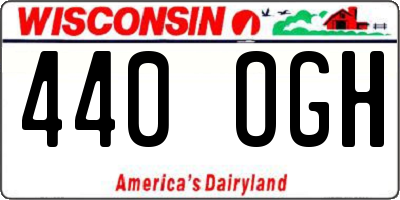 WI license plate 440OGH