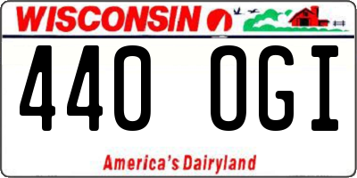 WI license plate 440OGI