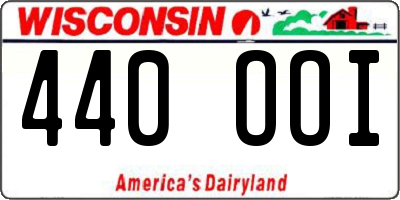WI license plate 440OOI