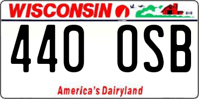 WI license plate 440OSB