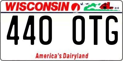 WI license plate 440OTG