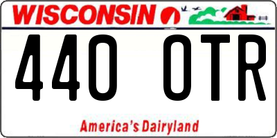 WI license plate 440OTR