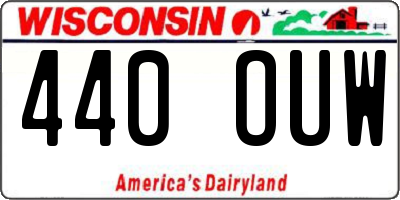 WI license plate 440OUW