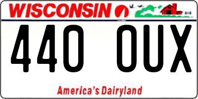 WI license plate 440OUX