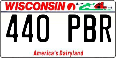 WI license plate 440PBR