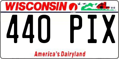 WI license plate 440PIX