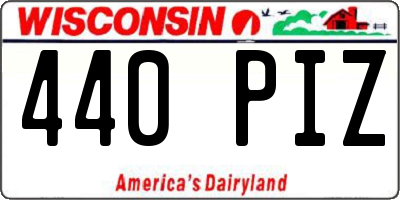 WI license plate 440PIZ