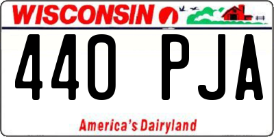 WI license plate 440PJA