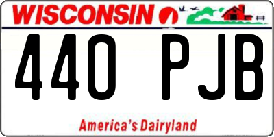 WI license plate 440PJB