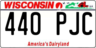 WI license plate 440PJC