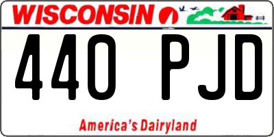 WI license plate 440PJD