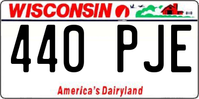 WI license plate 440PJE