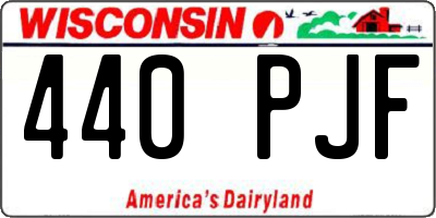 WI license plate 440PJF