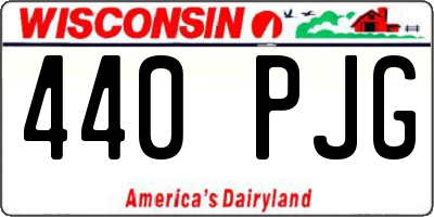 WI license plate 440PJG