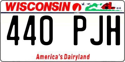 WI license plate 440PJH
