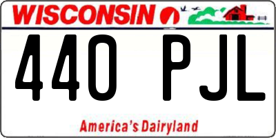 WI license plate 440PJL
