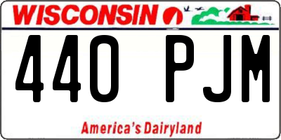 WI license plate 440PJM