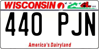 WI license plate 440PJN
