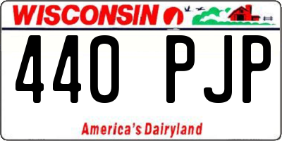 WI license plate 440PJP