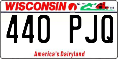 WI license plate 440PJQ