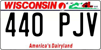WI license plate 440PJV