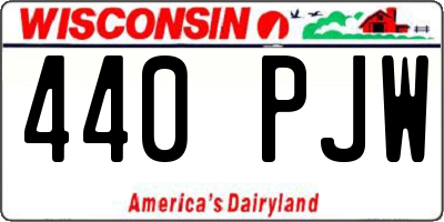 WI license plate 440PJW
