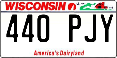 WI license plate 440PJY
