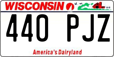 WI license plate 440PJZ