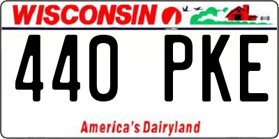 WI license plate 440PKE