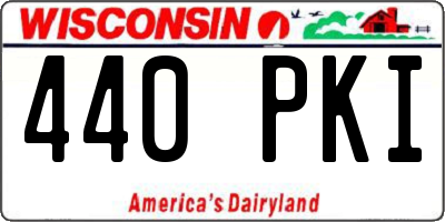WI license plate 440PKI