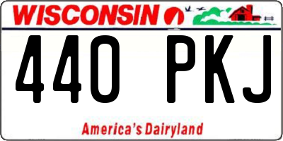 WI license plate 440PKJ