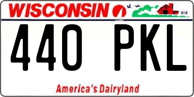 WI license plate 440PKL