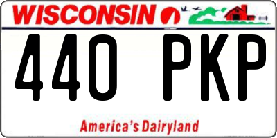 WI license plate 440PKP