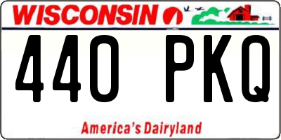 WI license plate 440PKQ