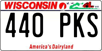 WI license plate 440PKS