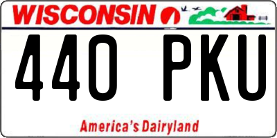 WI license plate 440PKU