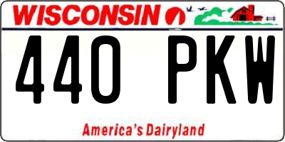 WI license plate 440PKW