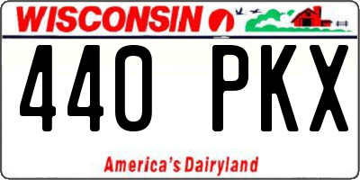 WI license plate 440PKX
